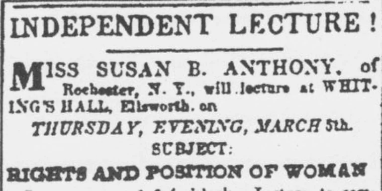 The Advocacy of Susan B. Anthony